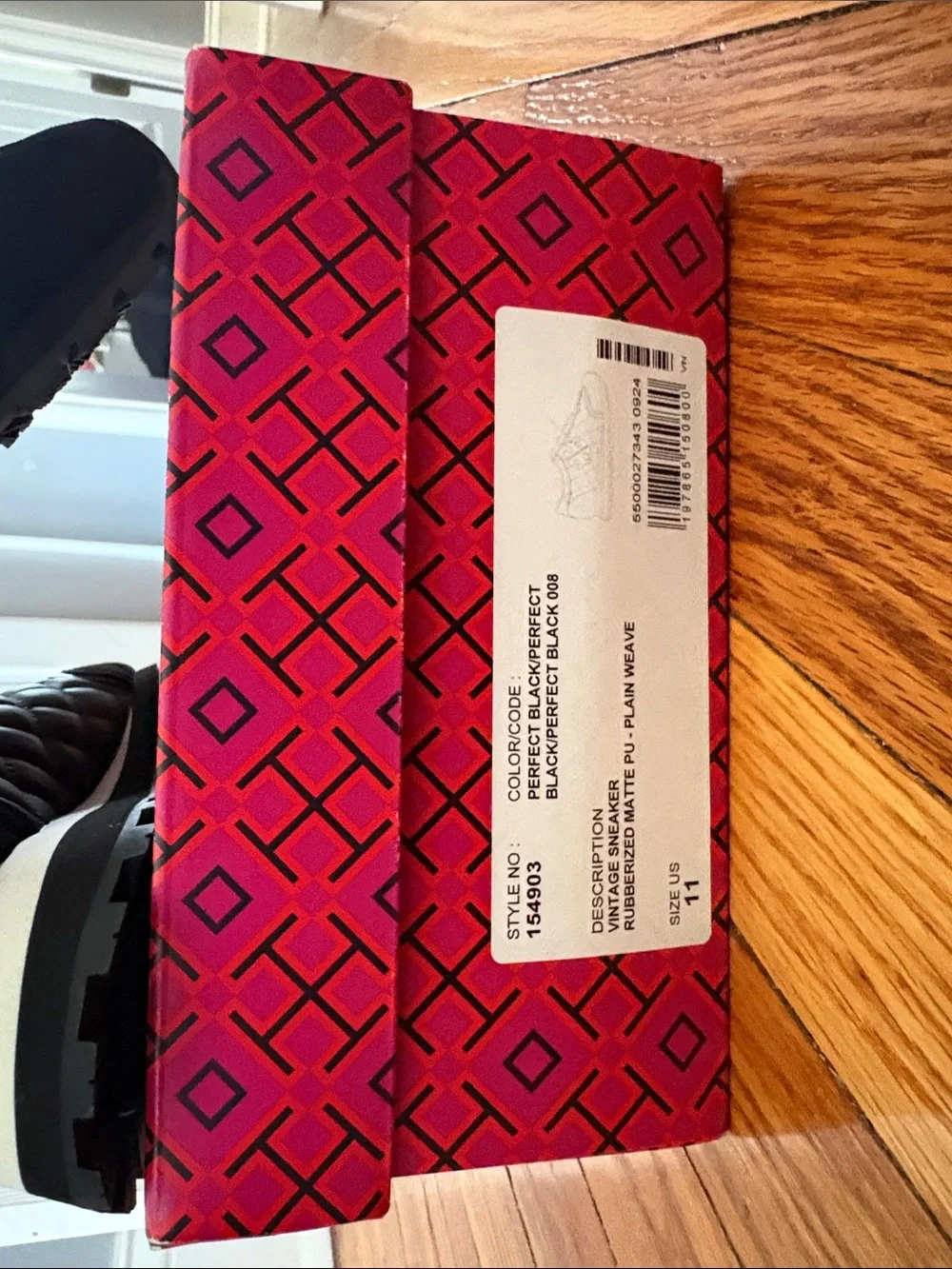 Tory Burch T Monogram Ladybug Sneaker in Perfect Black - Women's Size 11